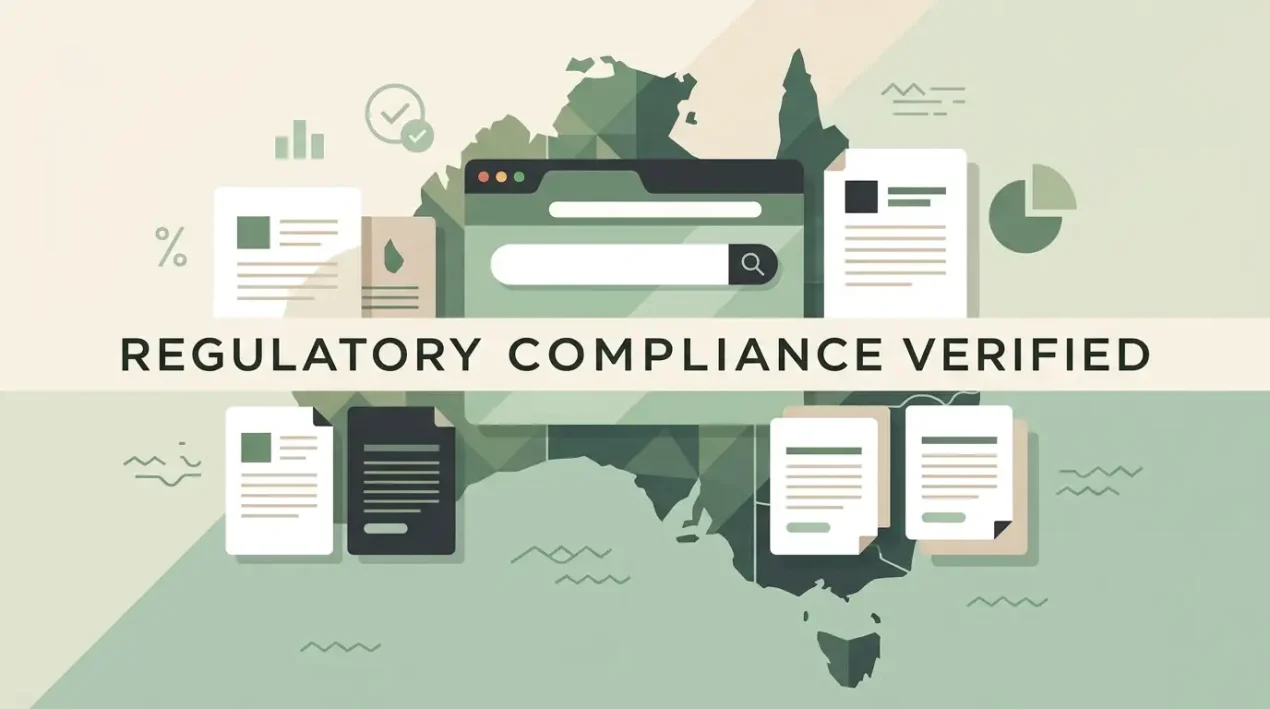 Neutral editorial illustration of Australian online gambling regulation